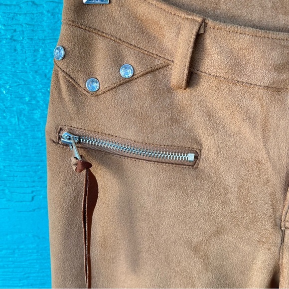 FAUX SUEDE FRINGE AND RHINESTONE WESTERN FLARE PANTS SIZE XS NWT - Picture 6 of 10